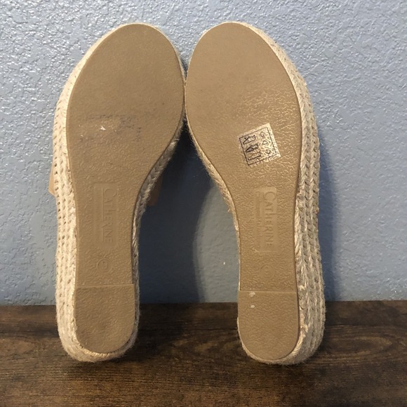 Catherine Malandrino Camey Espadrille 2.5" Wedge Sandals Women Size 9 Beige Tan - Picture 11 of 11